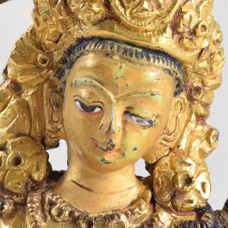 仏教美術 古銅鍍金 チベット仏 仏像 置物 V 9227