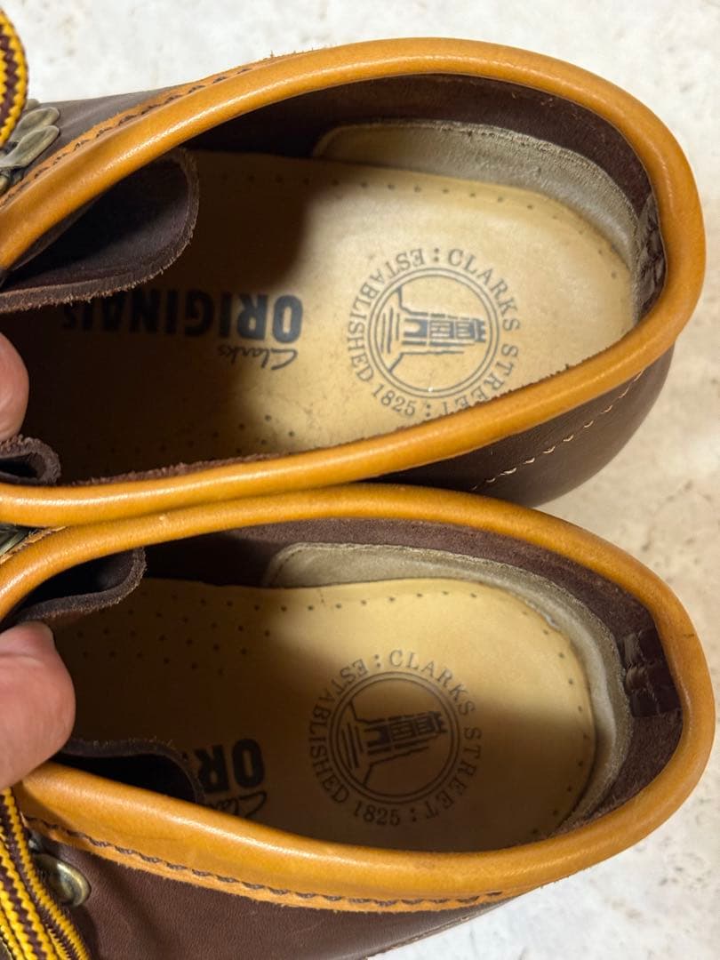 美品　クラークス ワラビー ロック　ROCK EBONY LEATHER 2 7