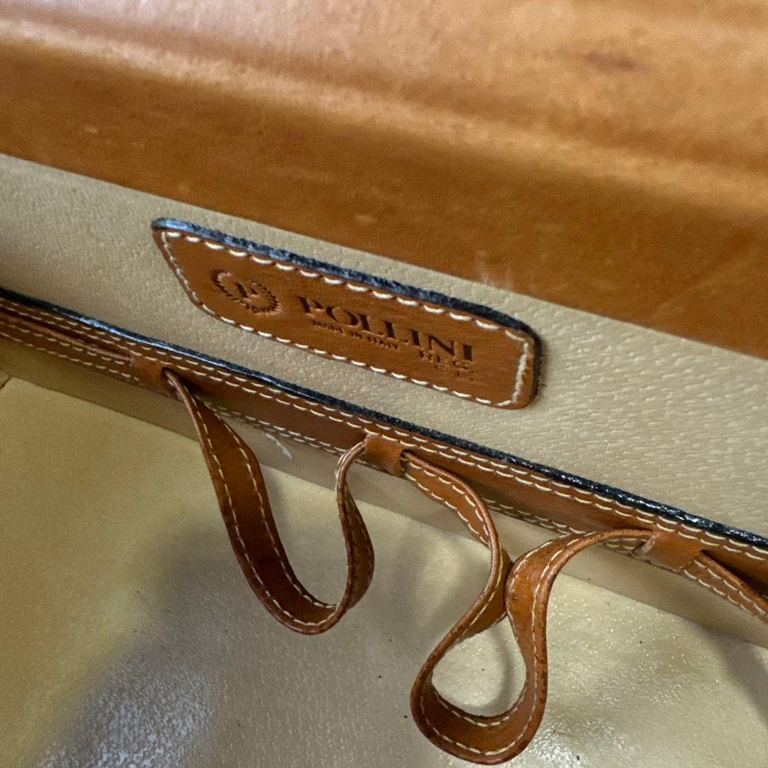 ヴィンテージ POLLINI ポリーニ 本革 レザー メイクボックス トランク