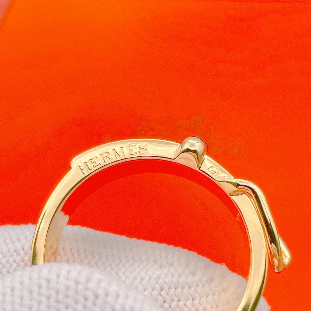 ◇エルメス◇新品仕上済 サンチュール スカーフリング ゴールド ブランド 5.6