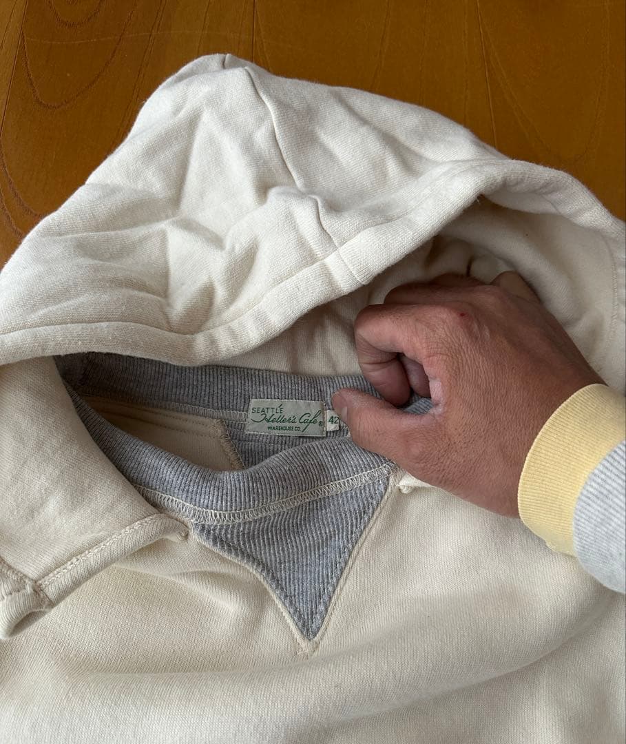 ヘラーズカフェ42ダブルフェイスパーカ ウエアハウス ラバープリント