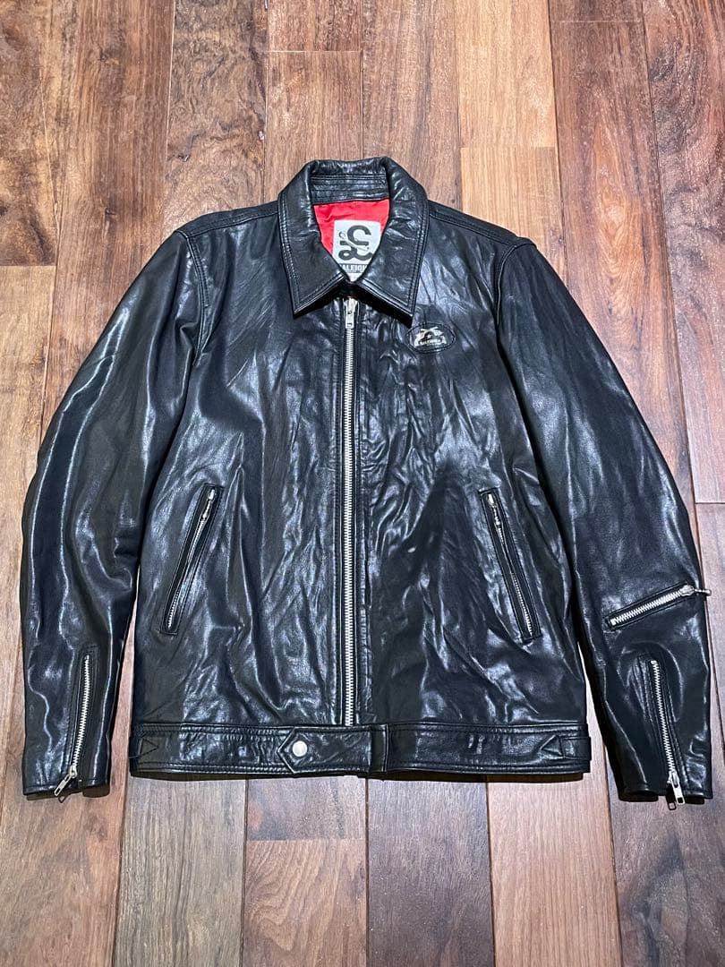 RALEIGH ラリー レザー シングルライダース M mackshow RALEIGH ラリー レザー シングルライダース M mackshow