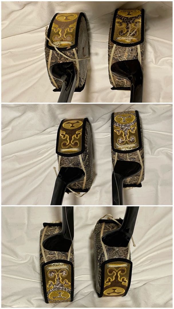 三線 ヘビ皮 2本 ケース付き 難あり