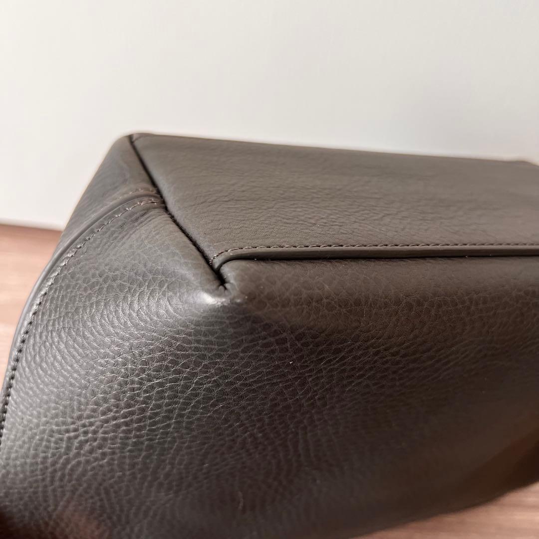 【即日発送】HIROFU ハンドバッグ ワンハンドル グレー 灰色 本革