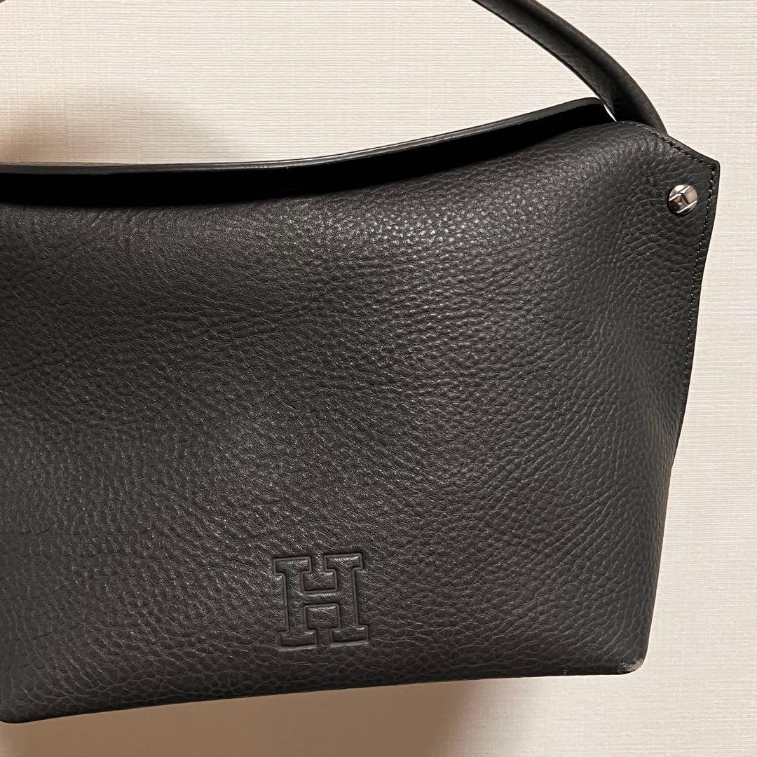 【即日発送】HIROFU ハンドバッグ ワンハンドル グレー 灰色 本革