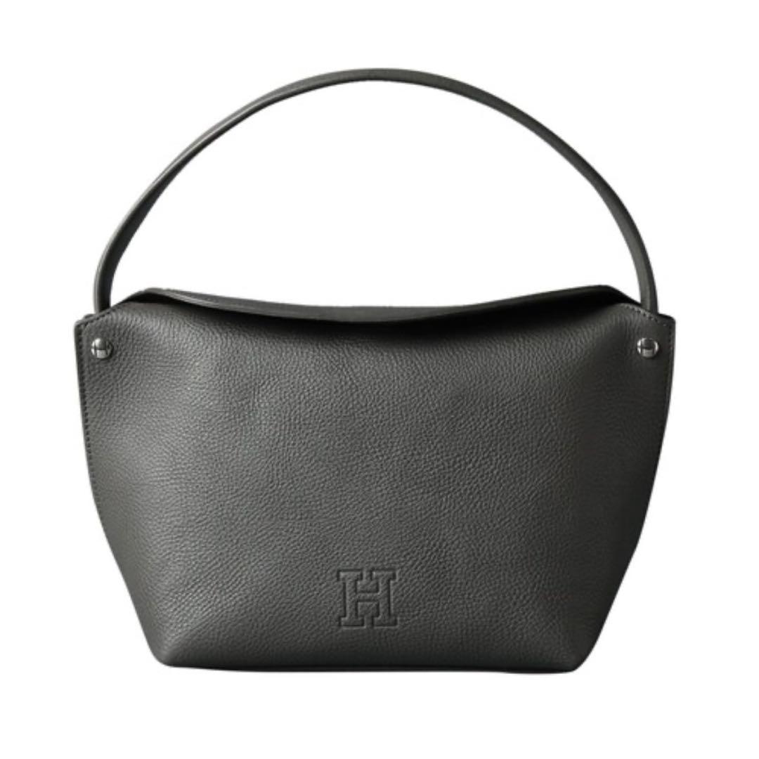 【即日発送】HIROFU ハンドバッグ ワンハンドル グレー 灰色 本革