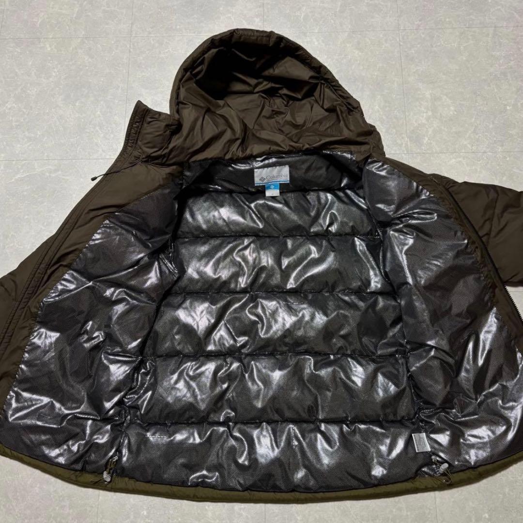 ね*む様 Columbia hooded puffer jacket グリーン