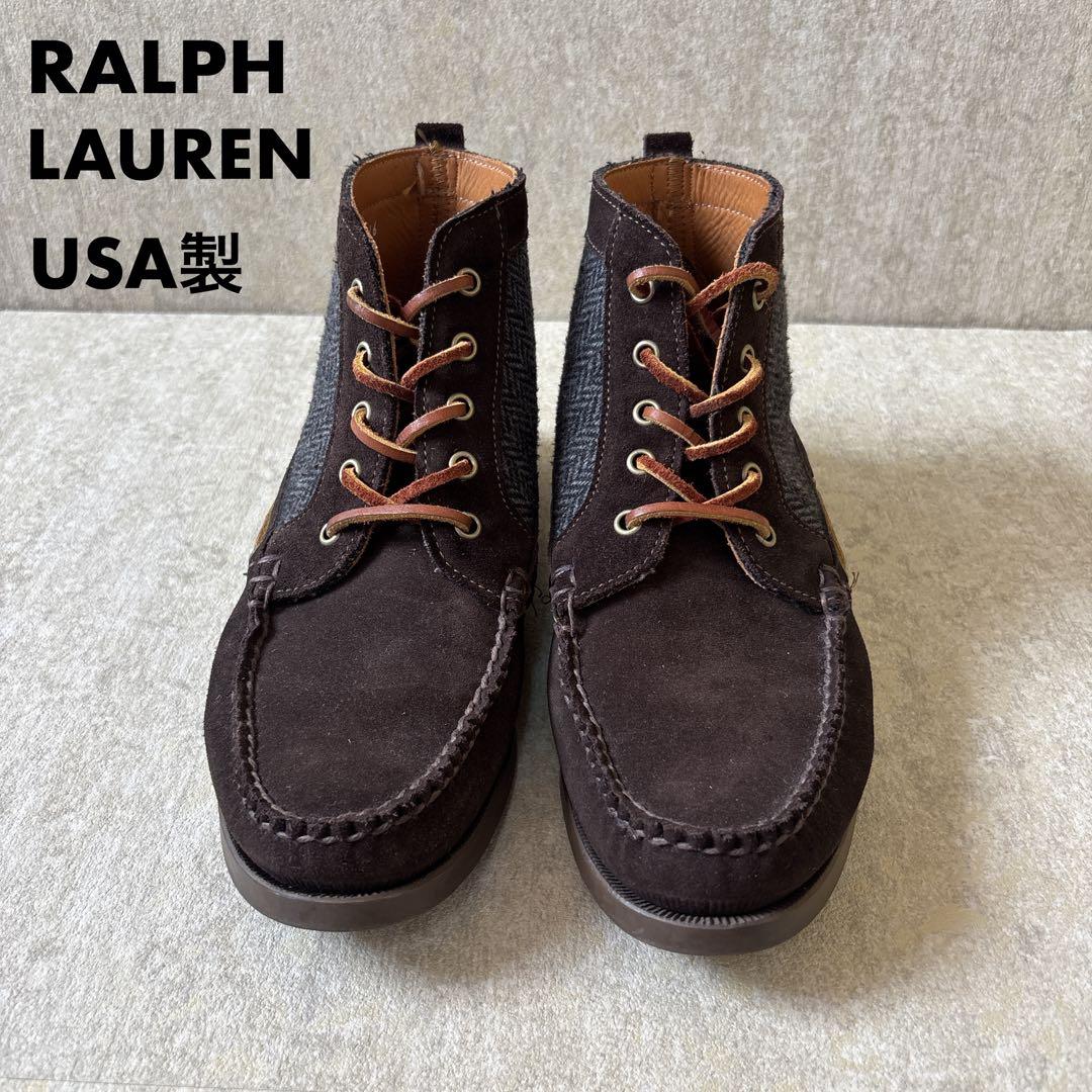 貴重 USA製 RALPH LAUREN モカシンブーツ