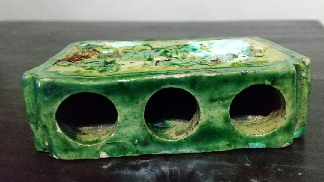 交趾釉 三彩 筆立・筆架 中国 文房 骨董