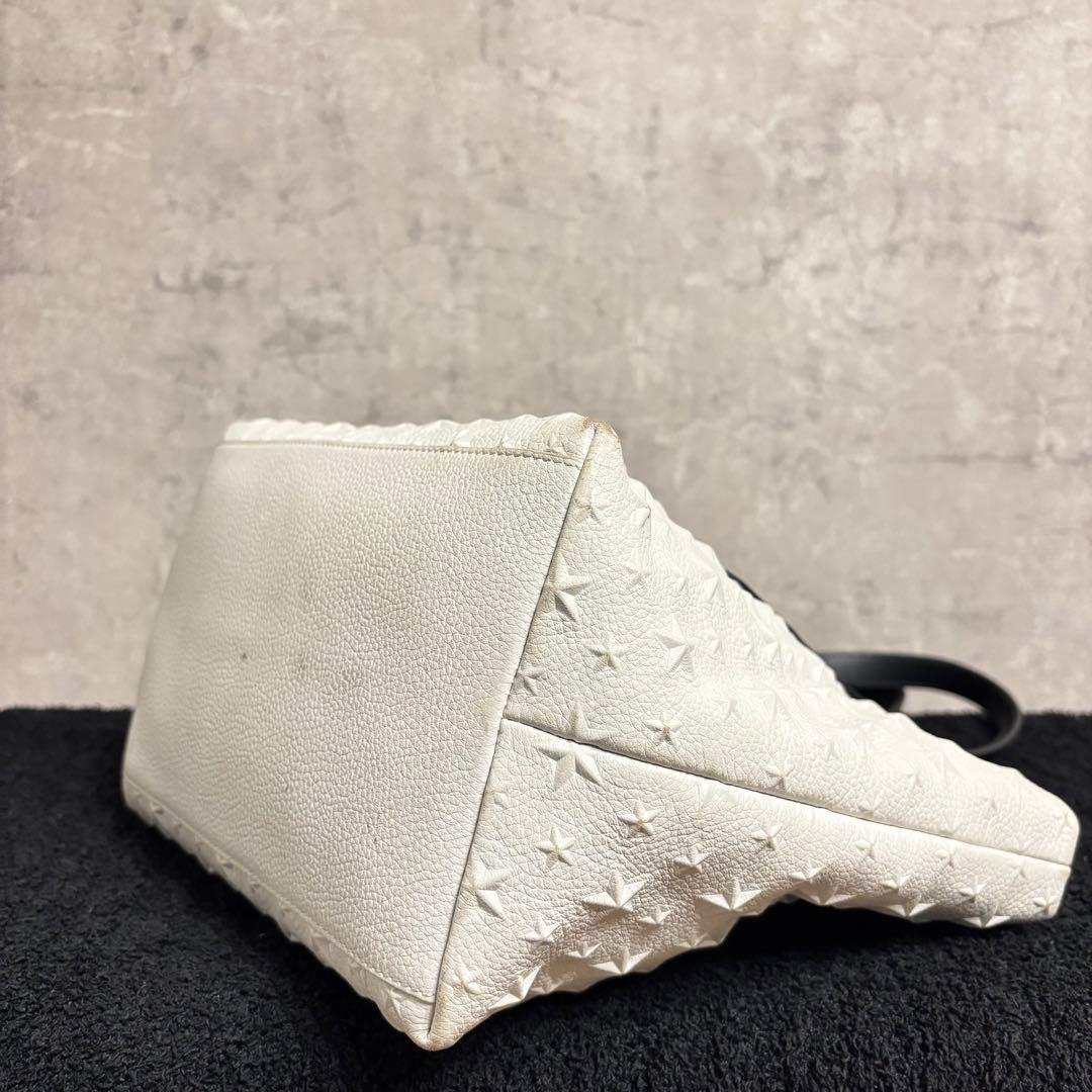 JIMMY CHOO ジミーチュウ ピムリコ スターエンボス ホワイト 肩掛け