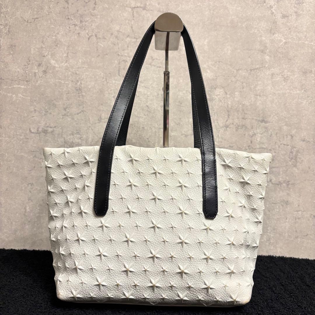 JIMMY CHOO ジミーチュウ ピムリコ スターエンボス ホワイト 肩掛け