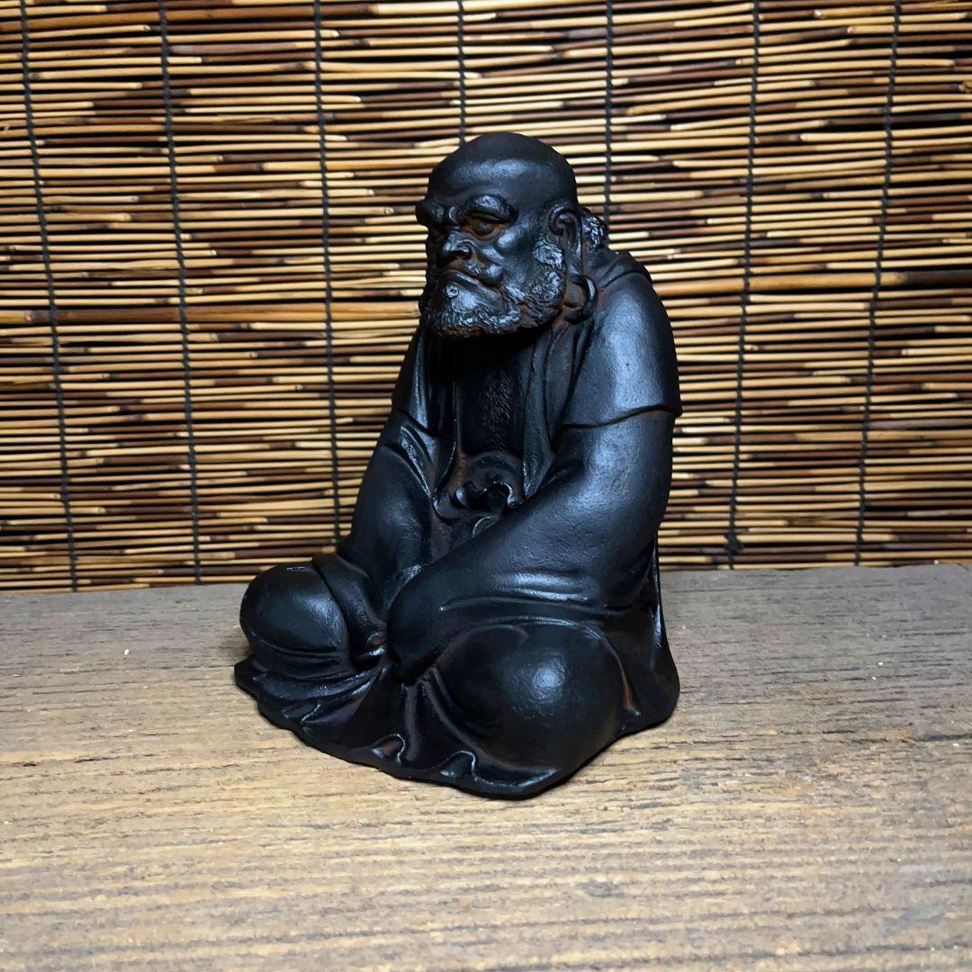 鉄器 鉄仏 達磨祖師仏像 客間 玄関 書斎 仏間供養 装飾品 工芸品 置物