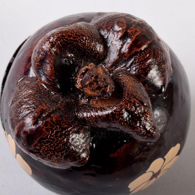 茶道具　浜崎貞鳳作　金蒔絵　マンゴスチン香合　共箱　V　8136