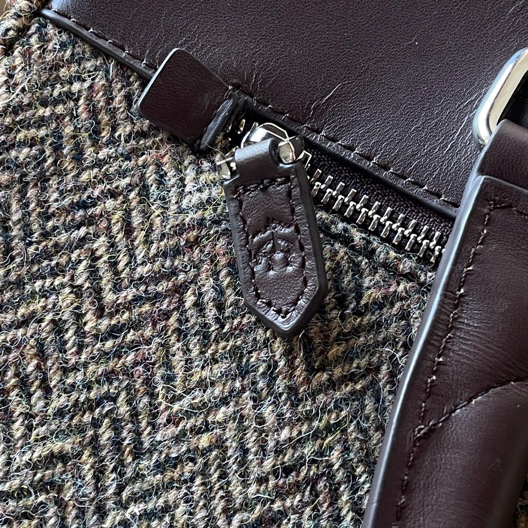 新品　Brooks Brothers ブリーフケース　ツイード　レザー