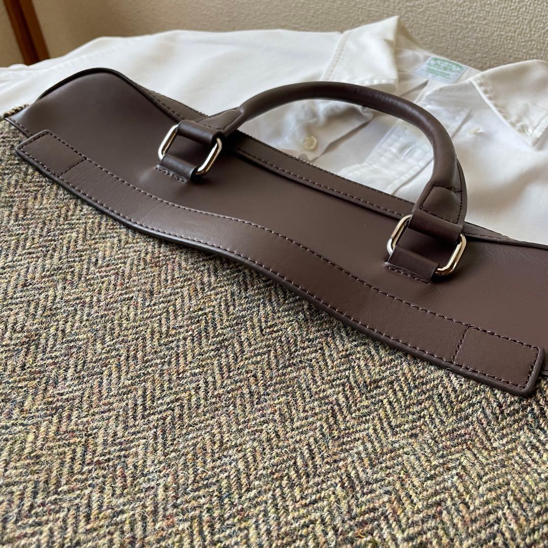 新品　Brooks Brothers ブリーフケース　ツイード　レザー