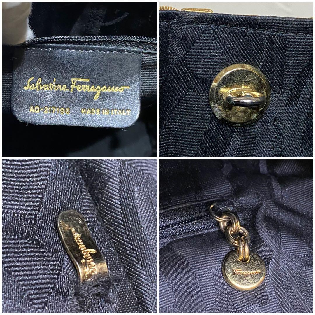 激レア Salvatore Ferragamo ハンドバッグ ウッドハンドル