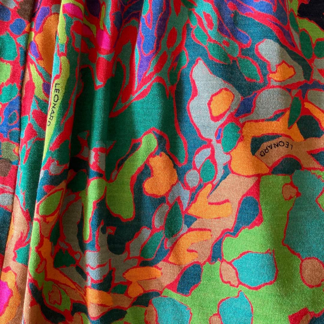 レオナール　膝丈スカート　ウール　シルクウール