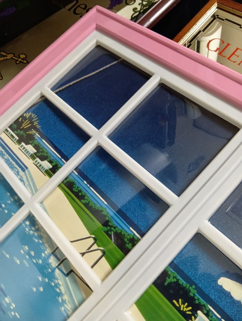 非売品　1980's　凡美社　アートポップ　ウィンドウ　パネル　永井博　ポスター