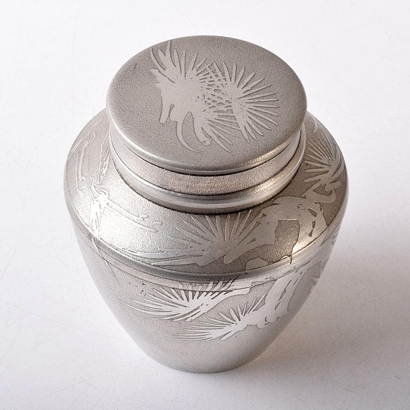 TM 　さつま岩切　正錫　松鶴文　茶壷　茶心壷　約350g　C　7729