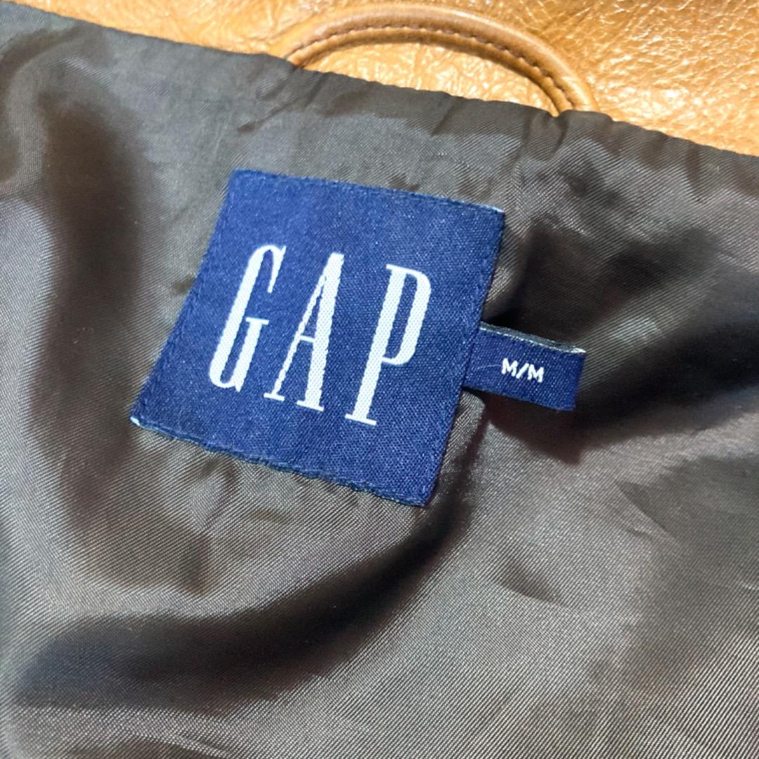 00's GAP オールドギャップ レザージャケット シングルライダース M