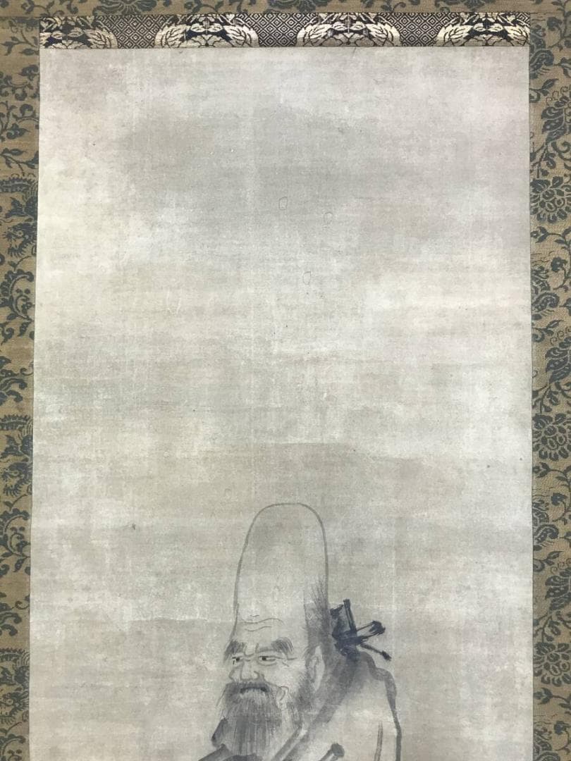 模写/秋月等観/寿老人図/福神図/祝掛軸/掛軸☆宝船☆AH-657