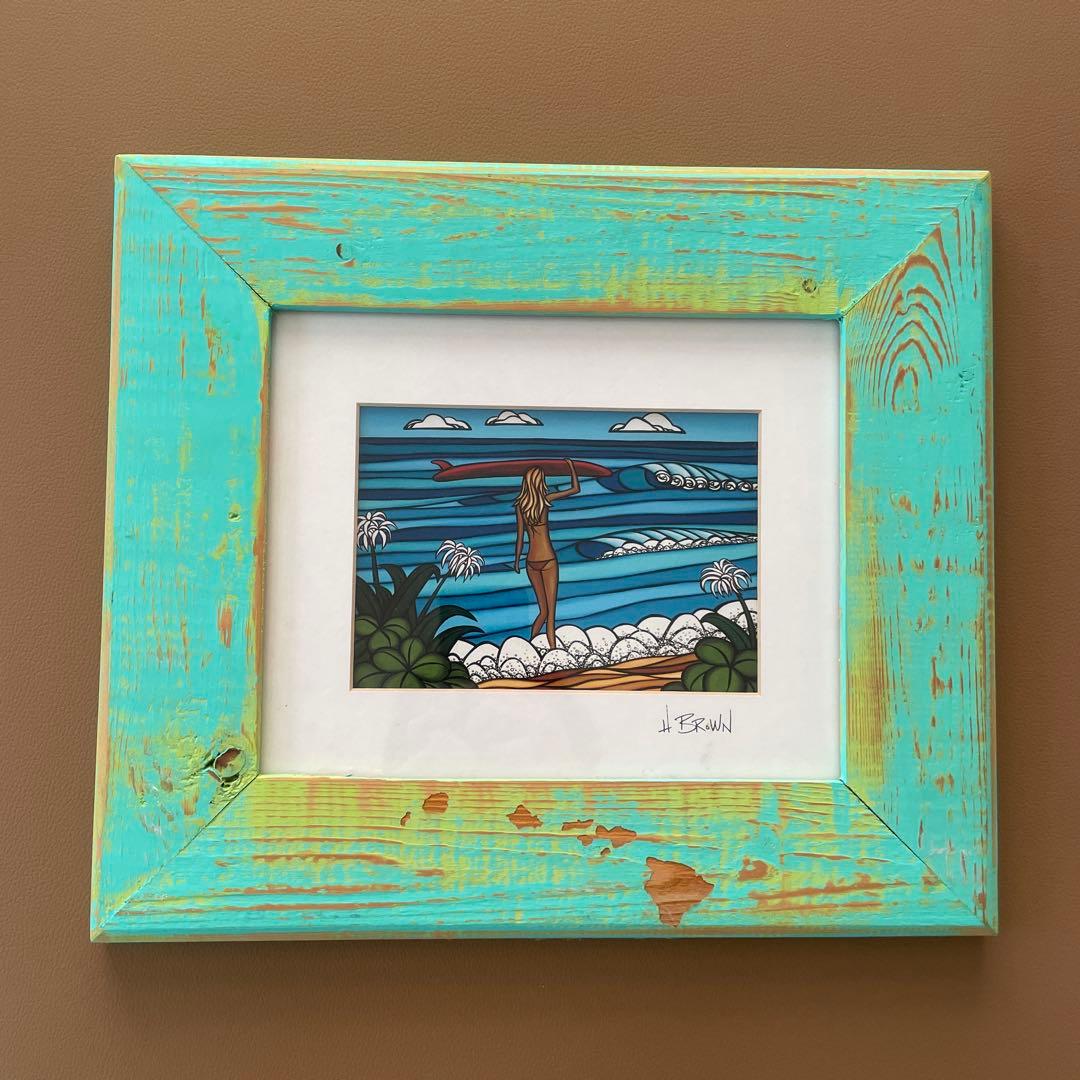 ヘザーブラウン Heather Brown ビーチアート フレーム・額縁付き ヘザーブラウン アート 額縁付き 額付き＆P10倍】ヘザーブラウン