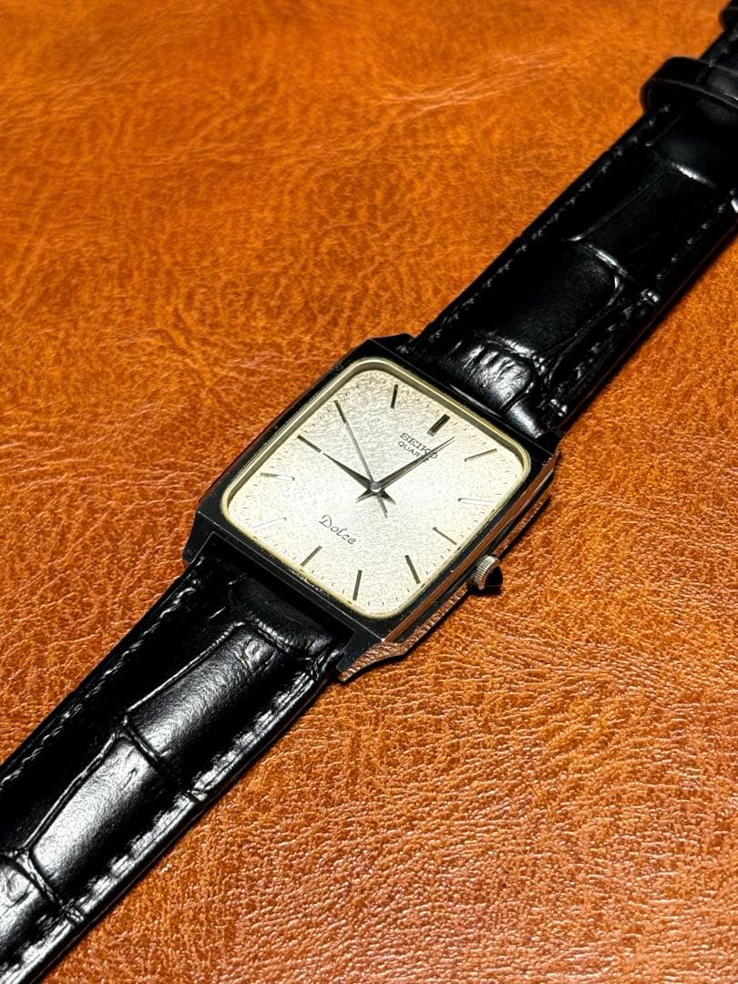 A139 希少 稼動品 SEIKO DOLCE スクエア型 80年代ヴィンテージ