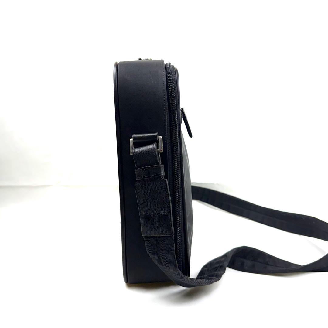 PRADA ビジネスバッグ 2way テスートナイロン レザー 三角ロゴ 黒