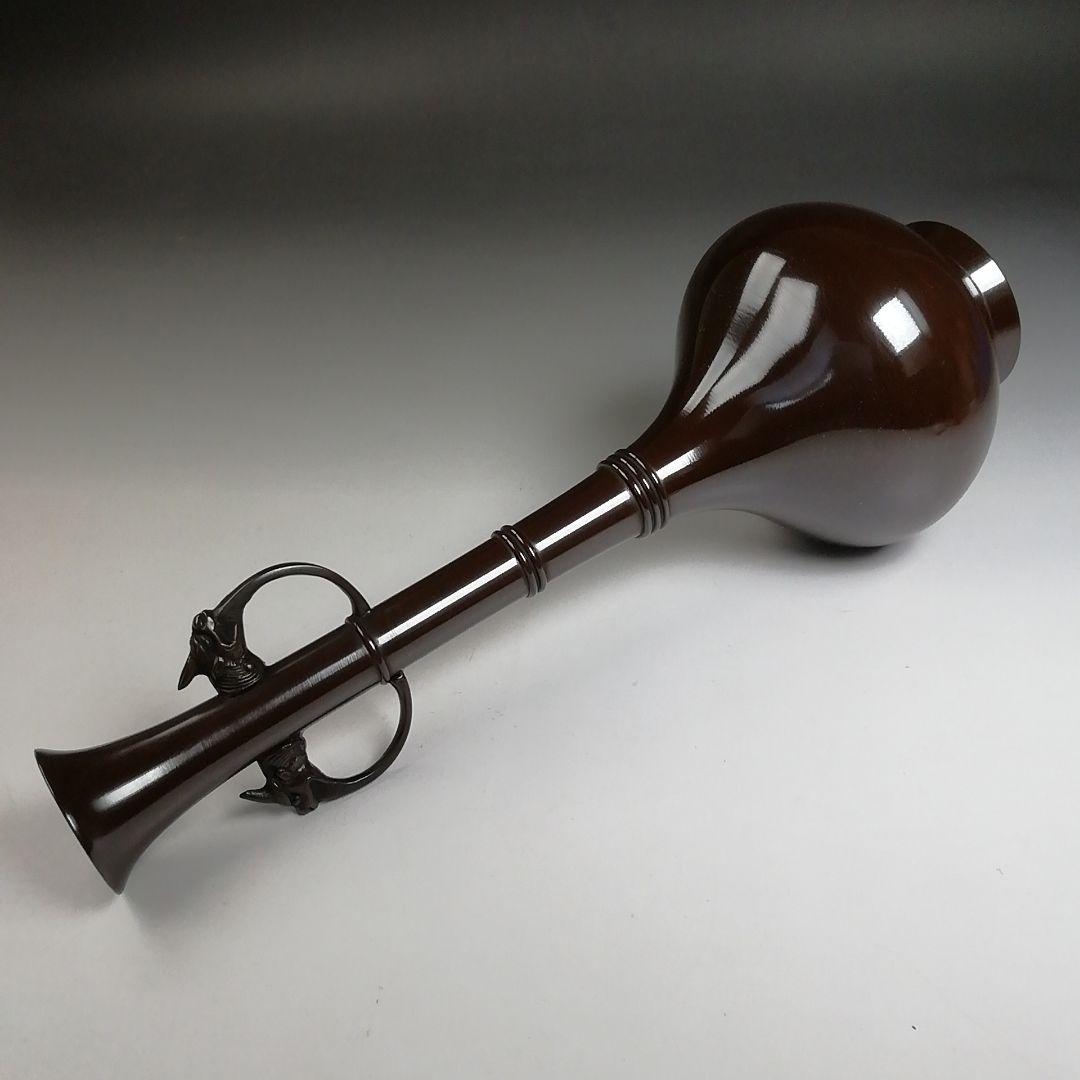 T789 花入 『唐銅 下蕪耳付花入』『藤井宗喜 造』 共