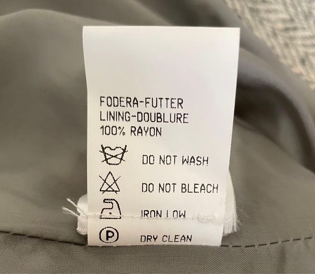 ジャンフランコフェレ】カラーネップヘリンボーン織ウールコート