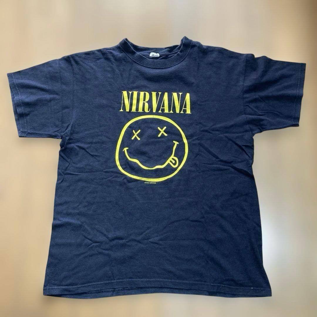 1992 NIRVANA Smile スマイル Tシャツ L ブラック NIRVANA Lサイズ