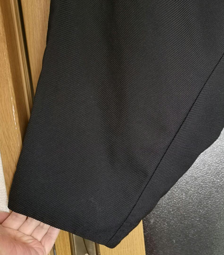 土日祝日セールブラックコムデギャルソン ストライプ織り サルエルパンツ