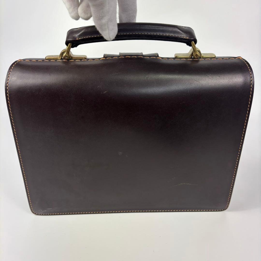 【廃盤】土屋鞄 ダレスバッグ ブライドルレザー ビジネスバッグ　ブラウン　ミニ