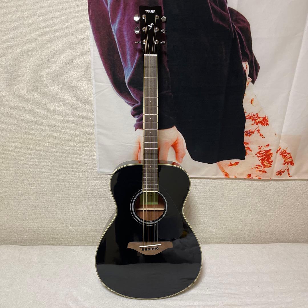 美品】YAMAHA FS820 アコースティックギター ブラック ソフトケース付き