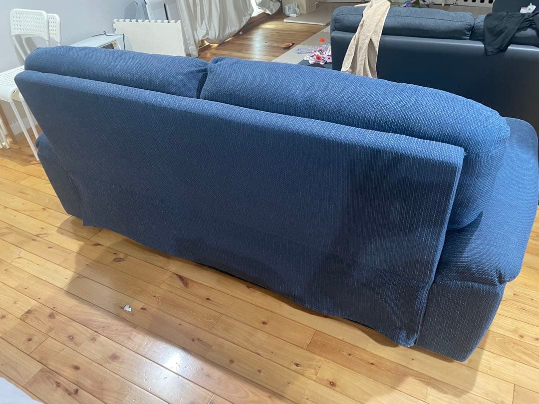 3人掛けソファ 青色 美品