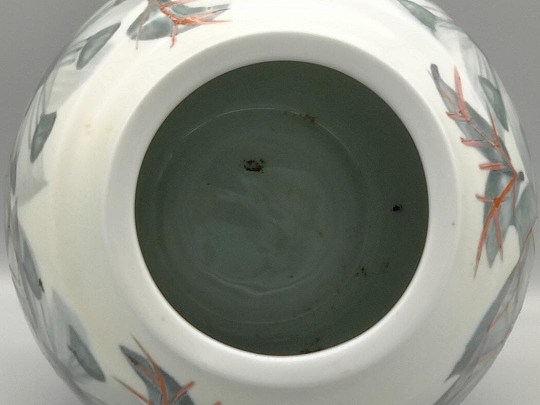 痴陶人作 色絵緑釉金箔蓬莱文 花瓶 と同作 色絵カナリヤ