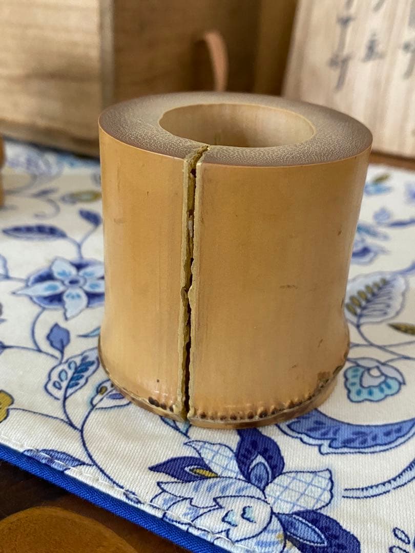 28日迄¥57,900〜お値下 黒田正玄作 炉・風炉蓋置 13代家元 即中斉書付