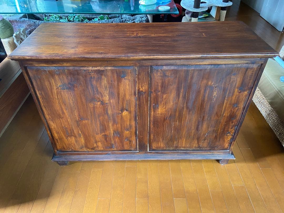 木製ヴィンテージキャビネット アジアン風 サイドボード
