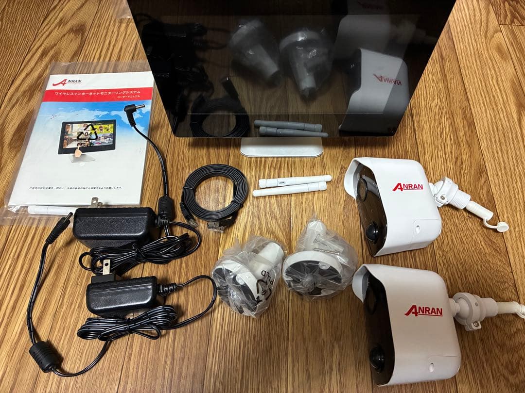 ANRAN WiFi無線式タッチパネル防犯カメラモニターセット