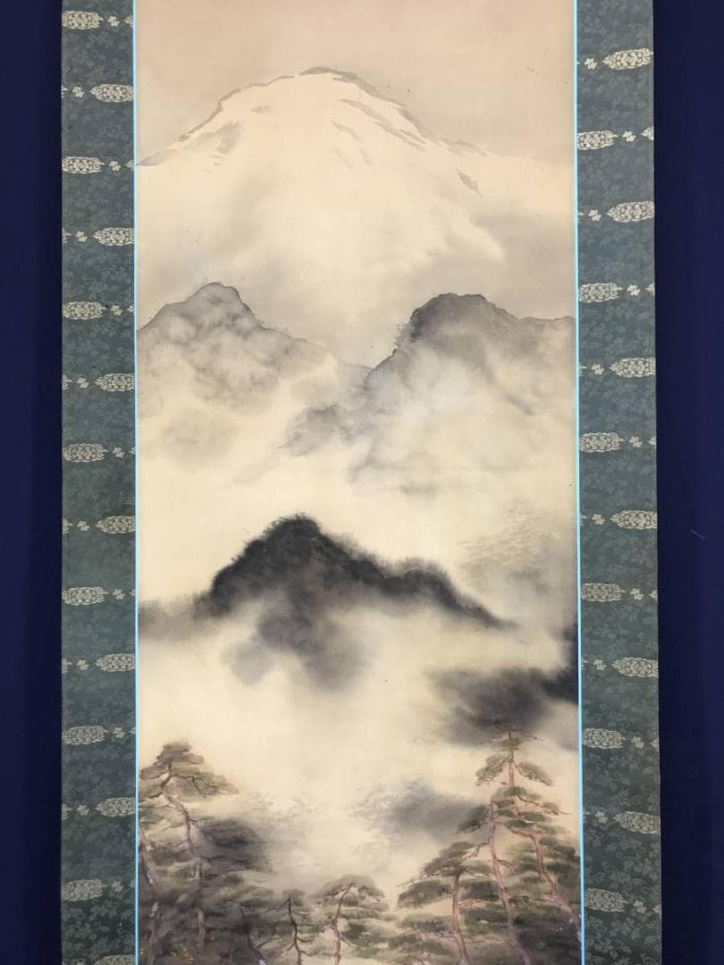 【真作】玉置頼石/天高馬肥/秋景馬図/馬図/山水図/掛軸/名家伝来/AB-935