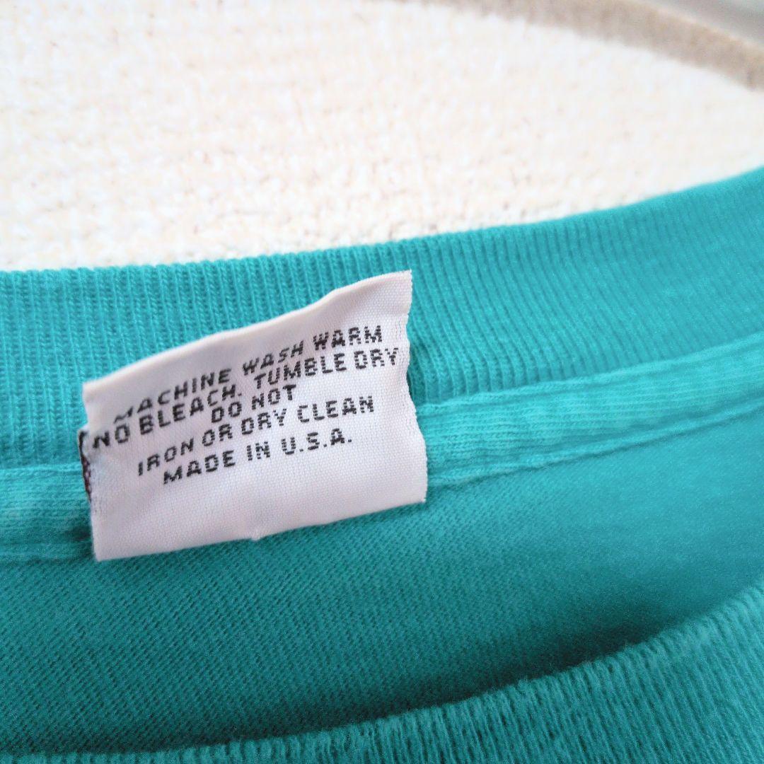 90年代 激レア ロンジョン RONJON シングルステッチ Tシャツターコイズ