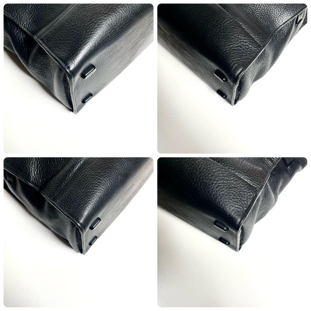 【極美品✨】TOMOE BOLD 2way ビジネスバッグ オールレザー 黒