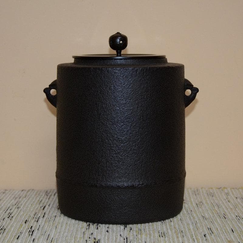 在銘】紫砂 提梁壺｜獅子面環装・古作風合｜一点物 幅約12・高さ約17