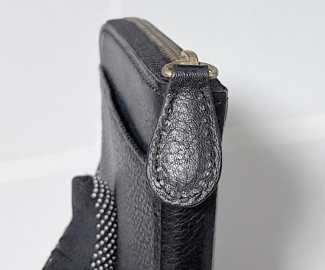 美品★GANZO Lファスナー レザー ミニ財布 コンパクト財布