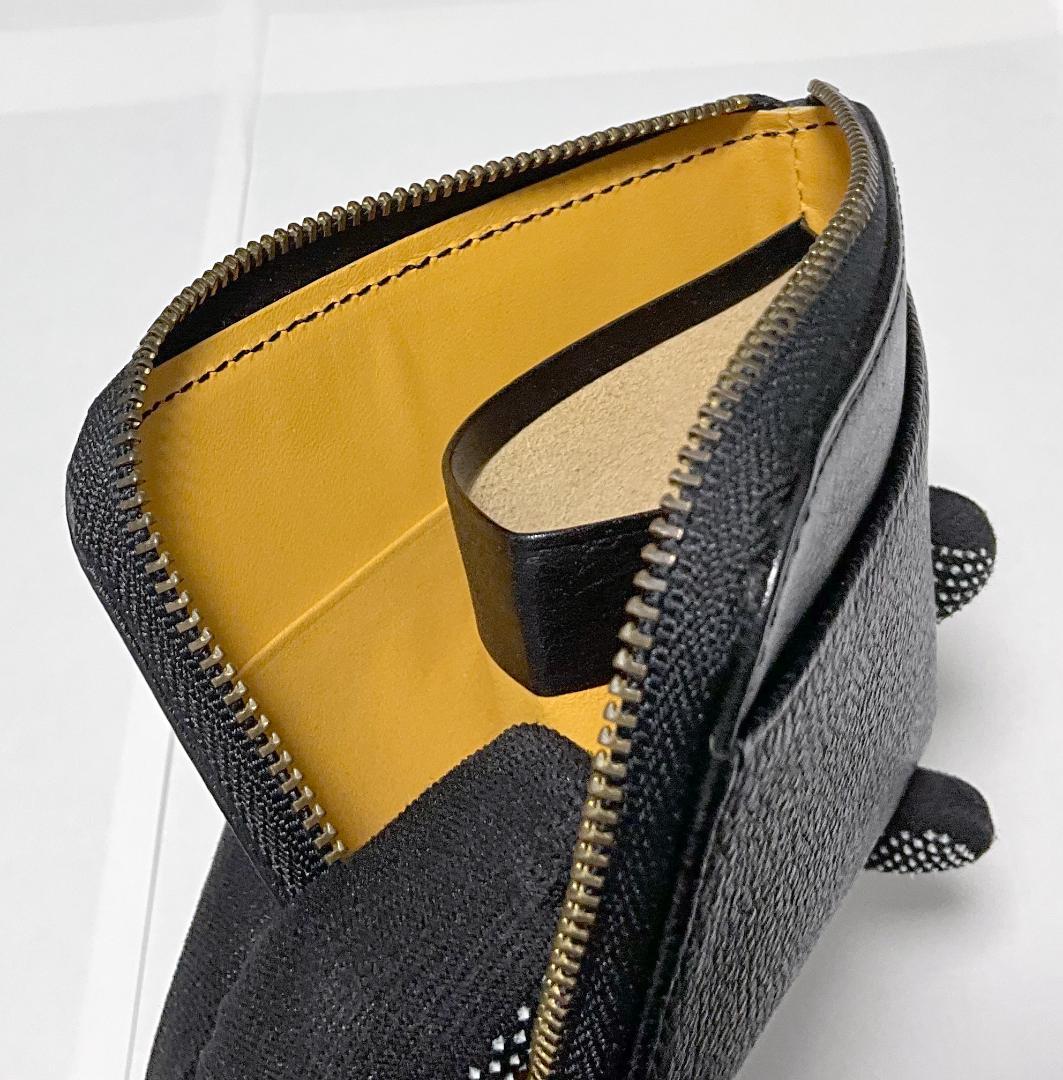 美品★GANZO Lファスナー レザー ミニ財布 コンパクト財布