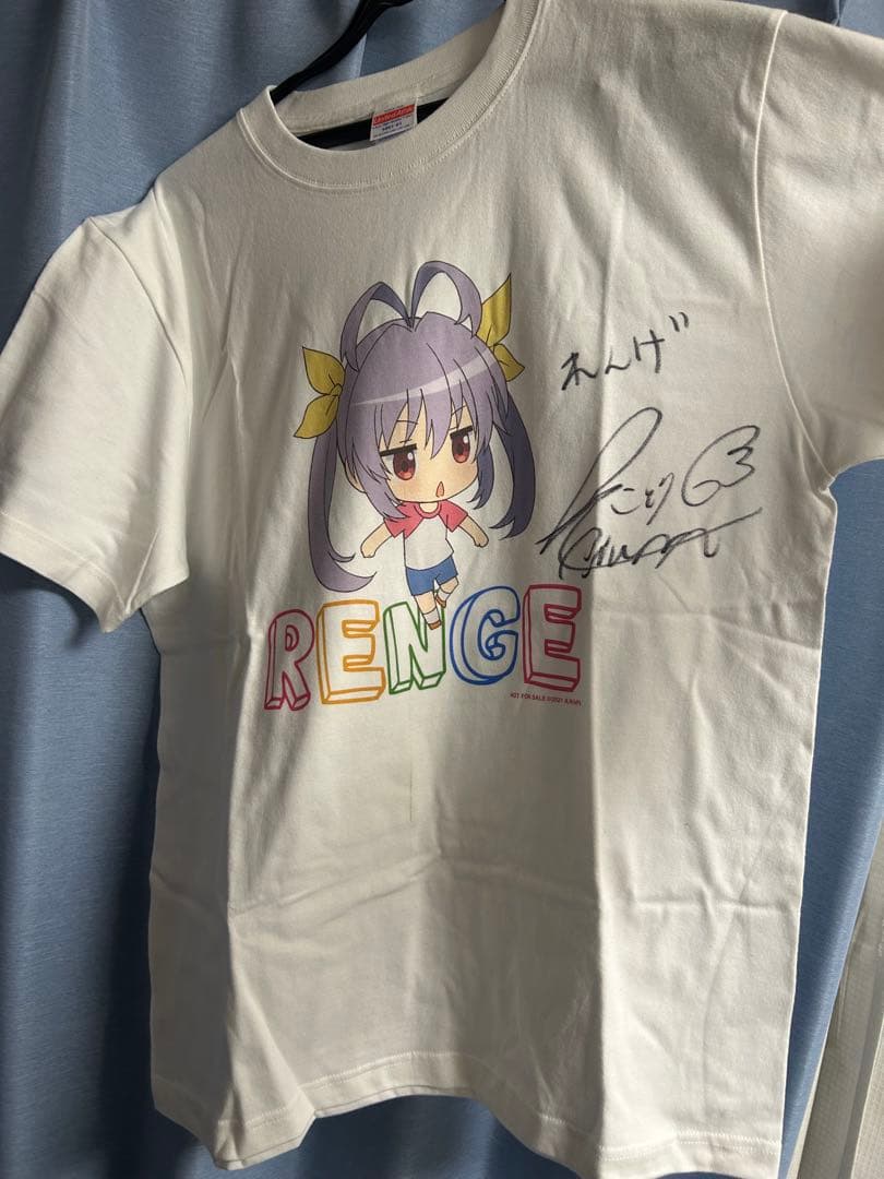 のんのんびより　宮内れんげ役　小岩井ことり直筆サイン入りTシャツ