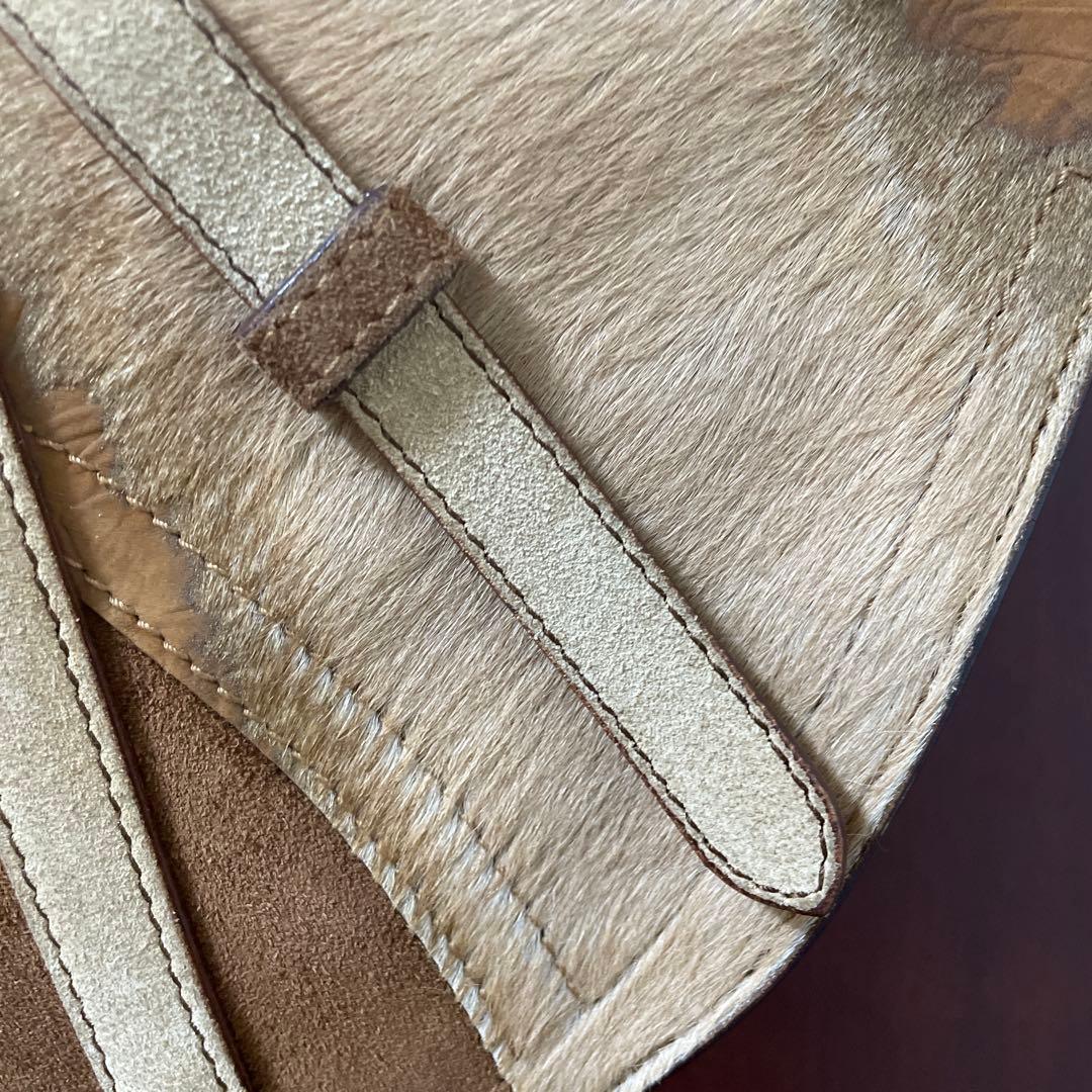 あ　美品　希少クリスチャンディオール　Dior サドル　ハラコ