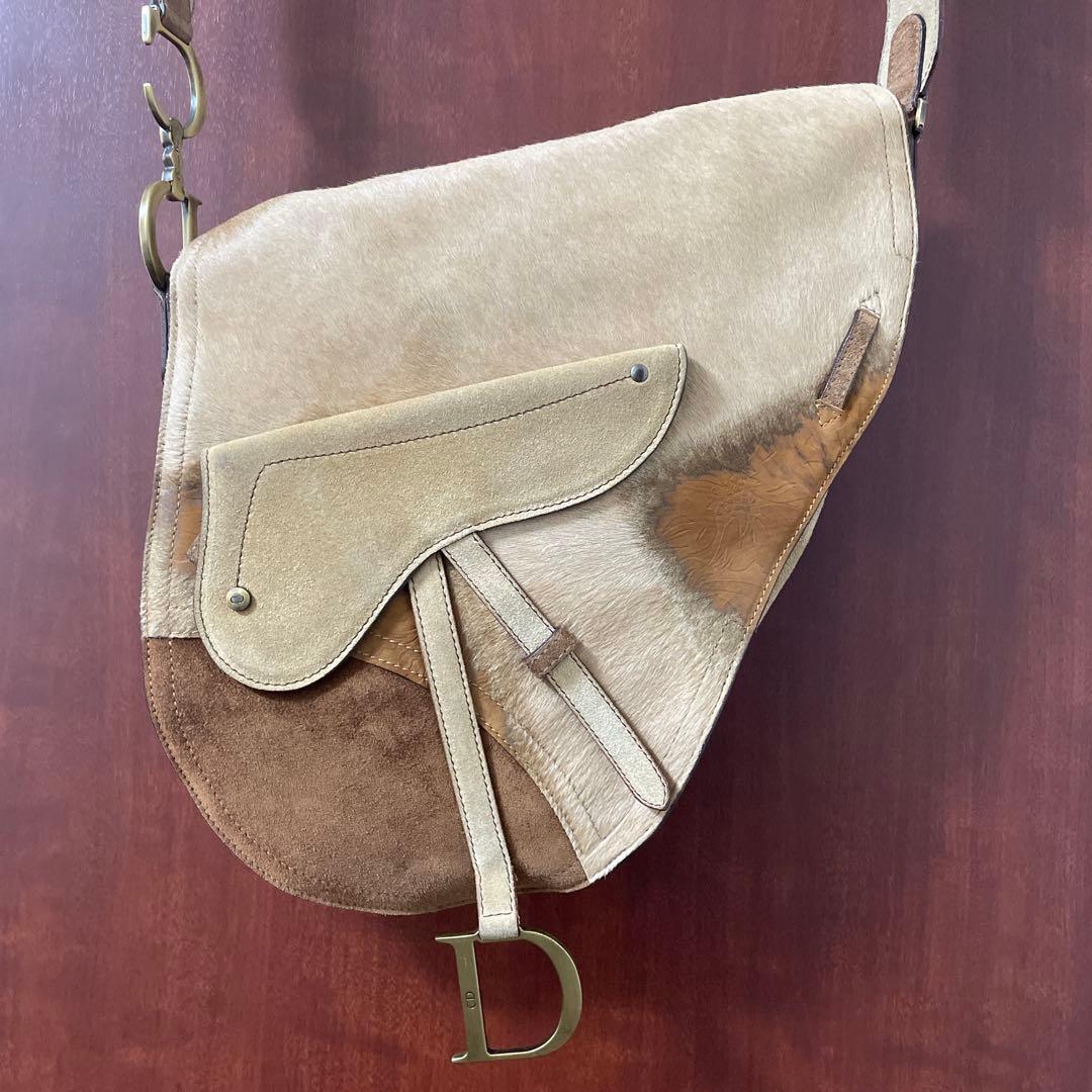 あ　美品　希少クリスチャンディオール　Dior サドル　ハラコ