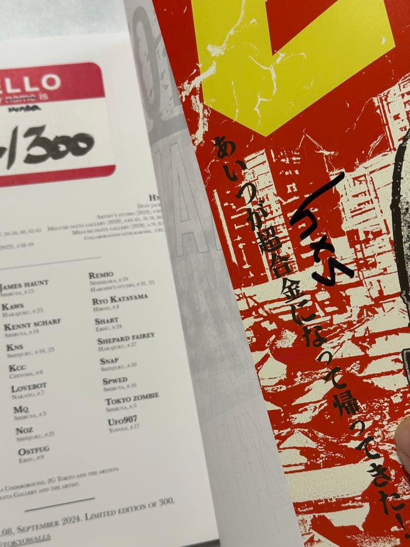 直筆サイン入り Tokyo Walls vol.08 HxS Haroshi
