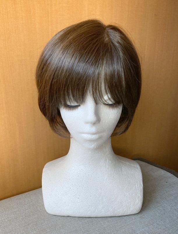 Marnie　JO 人毛MIX　総手植え　レディショート　ダークブラウン